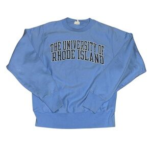 RARE Vintage University Of Rhode Island Blue Champion Reverse Weave Sweatshirt S